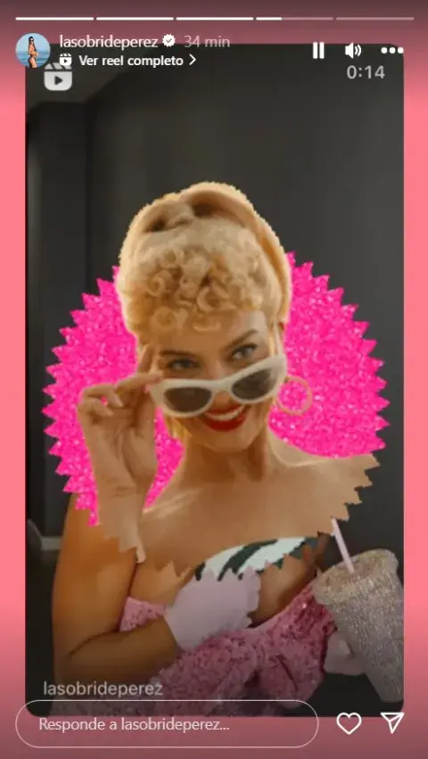 Sol Pérez juega a ser Barbie en sus historias de Instagram. Sol Pérez juega a ser Barbie en sus historias de Instagram.