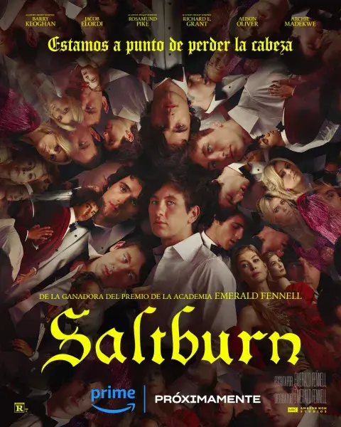 El afiche oficial de Saltburn. El afiche oficial de Saltburn.
