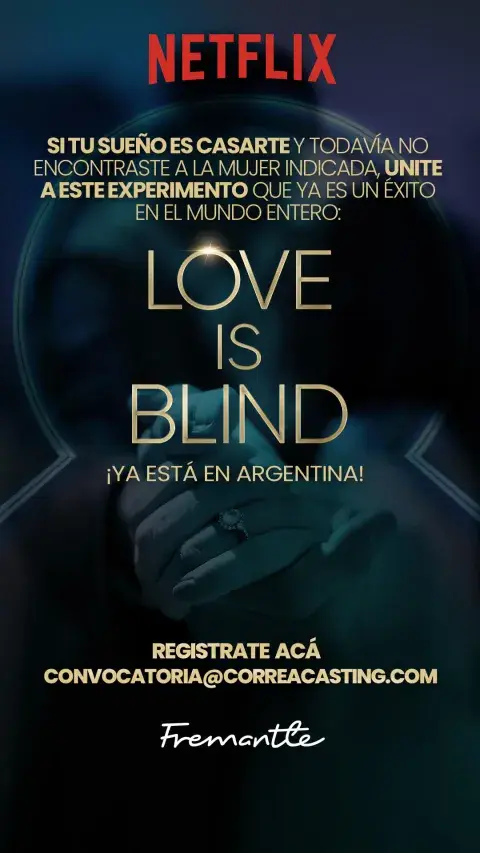 Netflix presenta Love is blind, su casting de citas: ¿cómo participar? Netflix presenta Love is blind, su casting de citas: ¿cómo participar?
