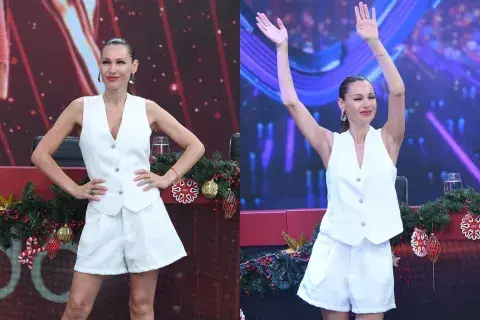 La conductora apostó por un look sastrero que se llevó todas las miradas La conductora apostó por un look sastrero que se llevó todas las miradas