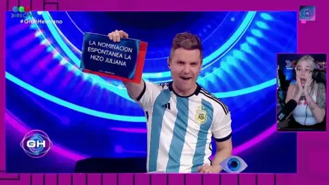 Juliana volvió a utilizar la nominación espontánea en Gran Hermano. Juliana volvió a utilizar la nominación espontánea en Gran Hermano.