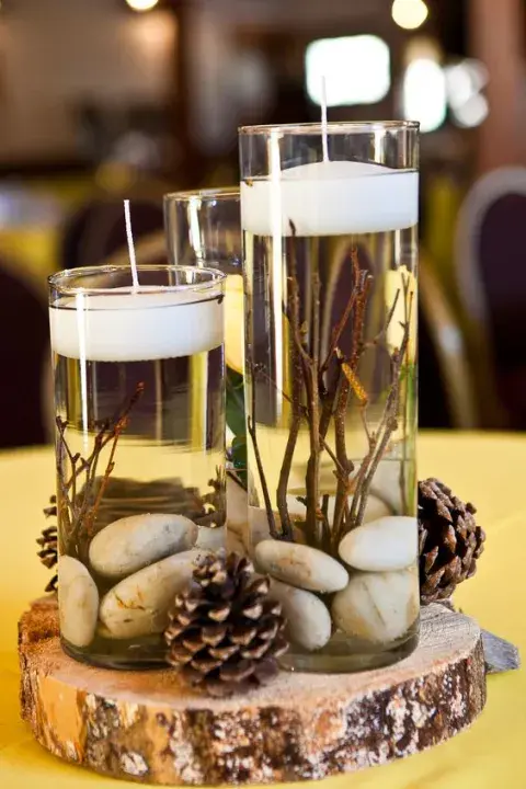 Con piedras y agua. Con piedras y agua.