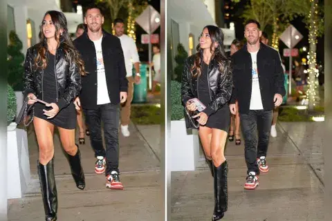 Anto Roccuzzo y Lio Messi durante su salida de fin de semana. Anto Roccuzzo y Lio Messi durante su salida de fin de semana.