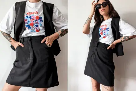 En plan de pollera sastrera y con bolsillos en el frente, esta falda se convierte rápidamente en un clásico de todo ropero fashionista. Es de Sovietica. En plan de pollera sastrera y con bolsillos en el frente, esta falda se convierte rápidamente en un clásico de todo ropero fashionista. Es de Sovietica.