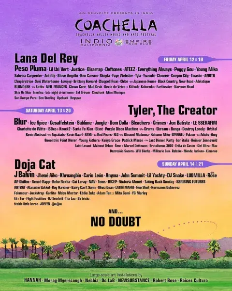 Bizarrap en el line-up de Coachella 2024. Bizarrap en el line-up de Coachella 2024.