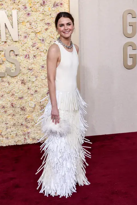 Keri Russell en la alfombra roja de los Golden Globes 2024. Keri Russell en la alfombra roja de los Golden Globes 2024.