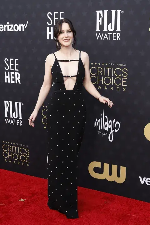 Rachel Brosnahan en la alfombra roja de los Critics Choice Awards 2024. Rachel Brosnahan en la alfombra roja de los Critics Choice Awards 2024.