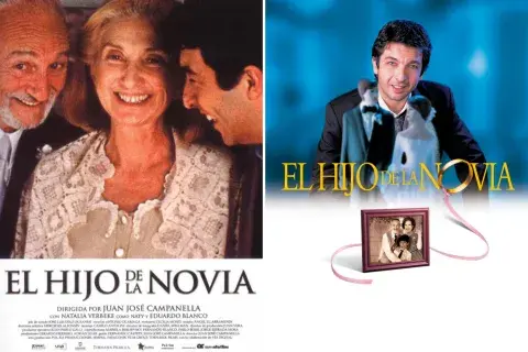 Dos de los afiches promocionales que se usaron para El hijo de la novia. Dos de los afiches promocionales que se usaron para El hijo de la novia.