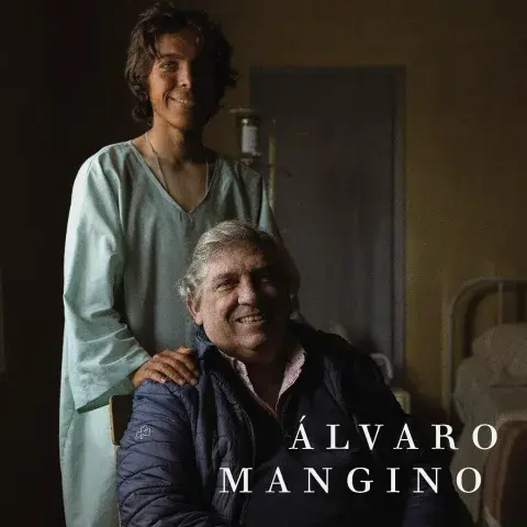 Juani Caruso y el sobreviviente de la tragedia de los Andes, Álvaro Mangino.