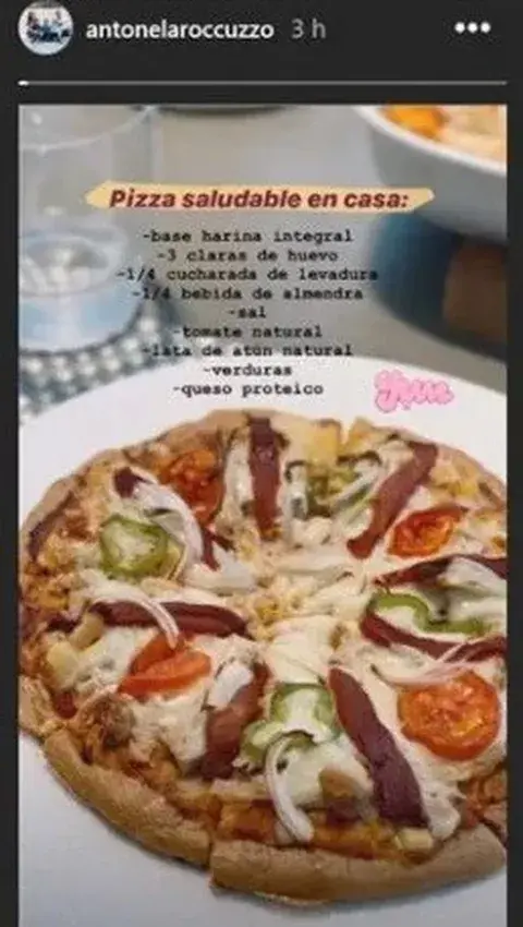 La receta de pizza saludable de Anto que es viral. La receta de pizza saludable de Anto que es viral.