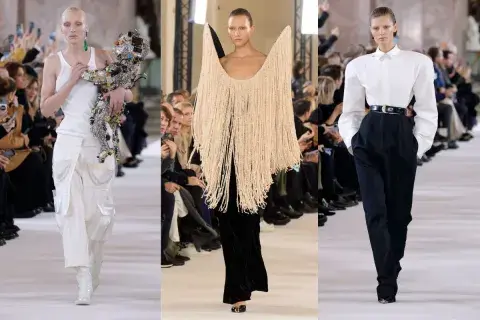 Del bebé confeccionado con celulares al look sastrero más impecable en la pasarela de Schiaparelli Del bebé confeccionado con celulares al look sastrero más impecable en la pasarela de Schiaparelli