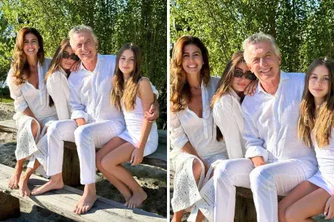 La empresaria textil recibió el 2024 con un look total White muy relajado