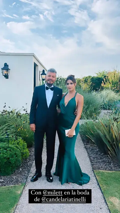 Marcelo Tinelly y Milett Figueroa listos para la boda de Cande Tinelli.