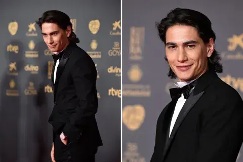 Enzo Vogrincic eligió un traje clásico a medida para los Premios Goya. Enzo Vogrincic eligió un traje clásico a medida para los Premios Goya.