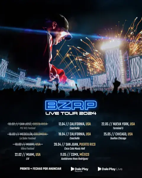 Bizarrap anunció nuevas fechas de su gira internacional. Bizarrap anunció nuevas fechas de su gira internacional.