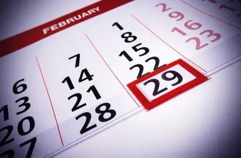 Calendario de un año bisiesto. Calendario de un año bisiesto.