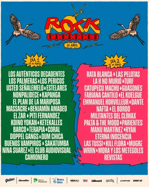 Line Up del Festival Rock en Baradero. Line Up del Festival Rock en Baradero.
