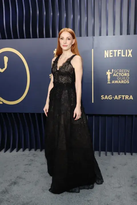Jessica Chastain en la red carpet de los SAG Awards 2024. Jessica Chastain en la red carpet de los SAG Awards 2024.