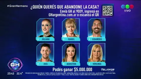 Placa final de nominados de Gran Hermano. Placa final de nominados de Gran Hermano.