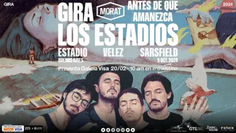 El anuncio del regreso de Morat a Argentina en 2024. El anuncio del regreso de Morat a Argentina en 2024.