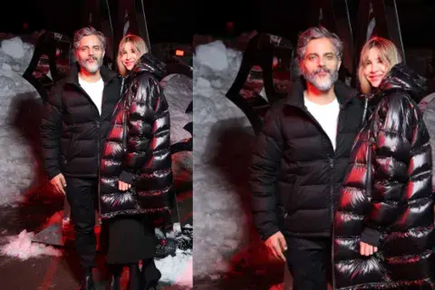 Los artistas estuvieron presentes en el desfile de italiana Moncler, de la que el actor es embajador. Los artistas estuvieron presentes en el desfile de italiana Moncler, de la que el actor es embajador.