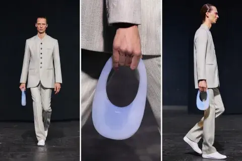 Coperni presentó la Air Swipe Bag durante su último desfile a principios de marzo. Coperni presentó la Air Swipe Bag durante su último desfile a principios de marzo.