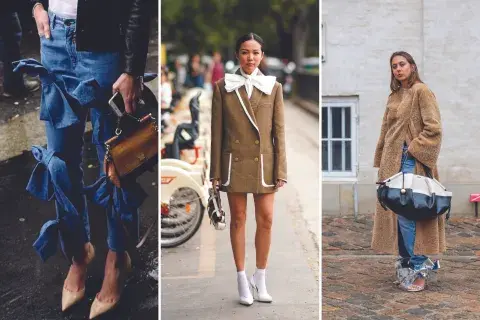 El street style se apropió de los moños y los vas a ver presentes en todas las prendas. El street style se apropió de los moños y los vas a ver presentes en todas las prendas.