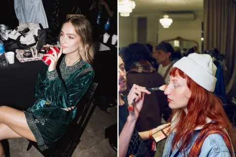 En el backstage de cada desfile, la movida sigue. En el backstage de cada desfile, la movida sigue.
