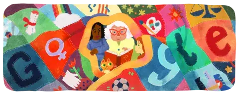 El doodle de Google del 8 de marzo de 2024.