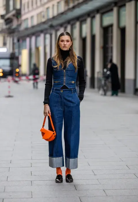 Cuffed jeans. Cuffed jeans.