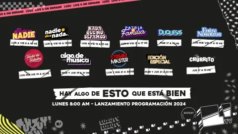 La grilla de la nueva programación de Luzu. La grilla de la nueva programación de Luzu.