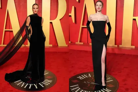 Rosie Huntington-Whiteley y Hunter Shafer apostaron por el negro Rosie Huntington-Whiteley y Hunter Shafer apostaron por el negro
