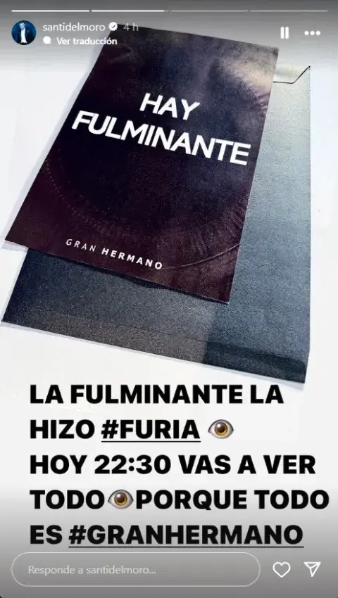 Así reveló Santiago del Moro quién hizo la fulminante. Así reveló Santiago del Moro quién hizo la fulminante.