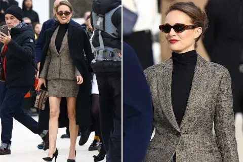 Natalie Portman luciendo su tendencia office siren Natalie Portman luciendo su tendencia office siren