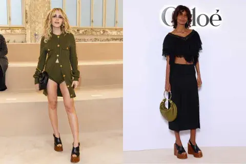 Kiernan Shipka y Liya Kebede luciendo las maxiplataformas Kiernan Shipka y Liya Kebede luciendo las maxiplataformas