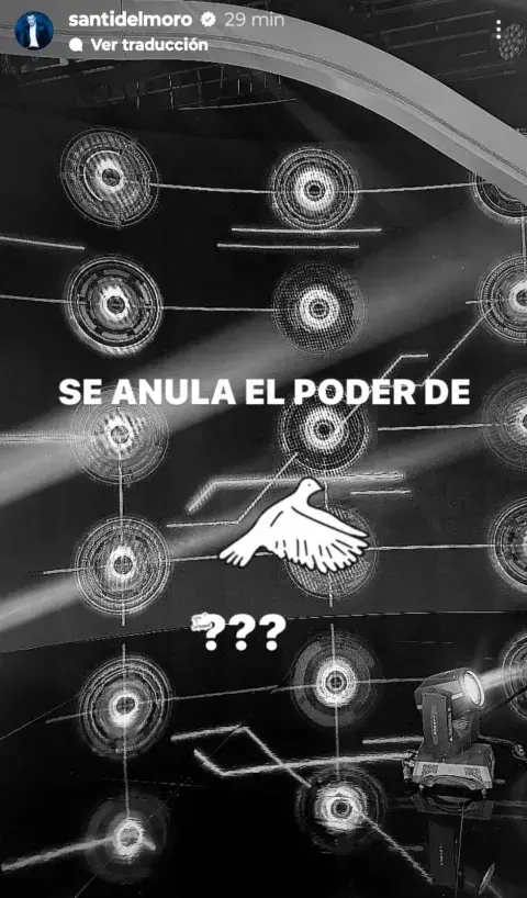 El posteo de Santiago del Moro en Instagram. El posteo de Santiago del Moro en Instagram.