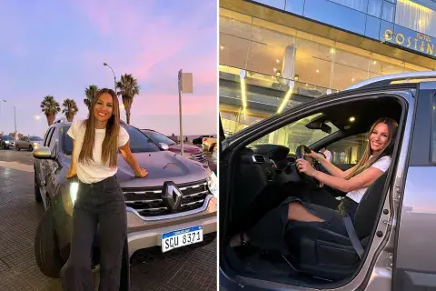 Pampita durante un evento al que fue en Uruguay. Pampita durante un evento al que fue en Uruguay.