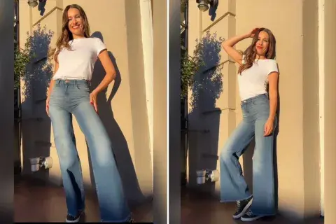Haciéndose mega viral, el wide leg estilo vintage es un sí... toda la vida. Haciéndose mega viral, el wide leg estilo vintage es un sí... toda la vida.