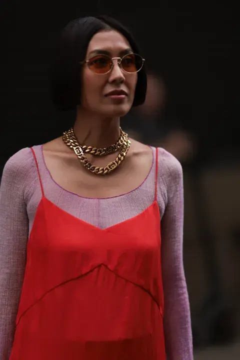 Collar chunky con eslabones gruesos. Collar chunky con eslabones gruesos.