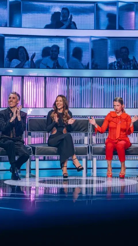 Pampita en el debut de Veo cómo cantas Uruguay. Pampita en el debut de Veo cómo cantas Uruguay.
