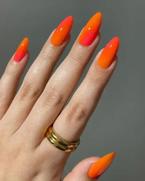 Con el diseño de aura, combinás un naranja potente con un colorado. Con el diseño de aura, combinás un naranja potente con un colorado.