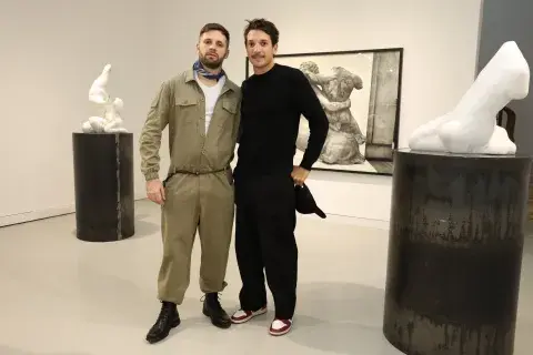 Alexis Minkiewicz y Pablo de Sousa en la inauguración de la muestra Alexis Minkiewicz y Pablo de Sousa en la inauguración de la muestra