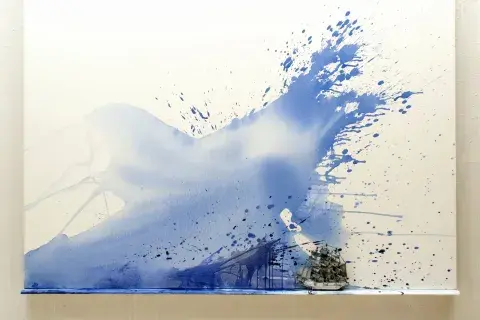 Blue waves, de Liliana Porter. Blue waves, de Liliana Porter.