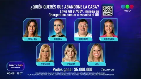 Placa final de nominados.