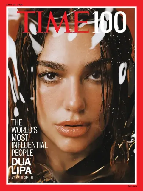 Dua Lipa en la selección Time 100 de 2024. Dua Lipa en la selección Time 100 de 2024.