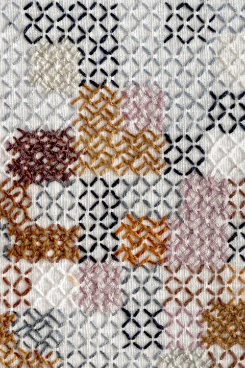 La técnica del sashiko es originaria de Japón y tiene más de 800 años de historia La técnica del sashiko es originaria de Japón y tiene más de 800 años de historia