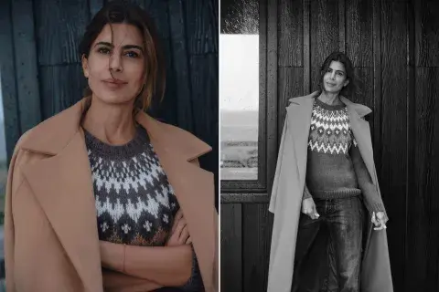 El suéter de Juliana pertenece a su cápsula personal de la marca familiar. El suéter de Juliana pertenece a su cápsula personal de la marca familiar.