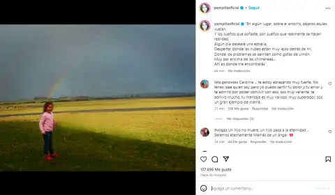El mensaje de Pampita por el cumpleaños de Blanca.