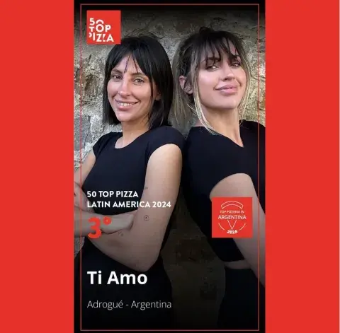 La distinción que recibió Ti Amo: #3 en pizzerías latinoamericanas según 50 Top Pizza. La distinción que recibió Ti Amo: #3 en pizzerías latinoamericanas según 50 Top Pizza.