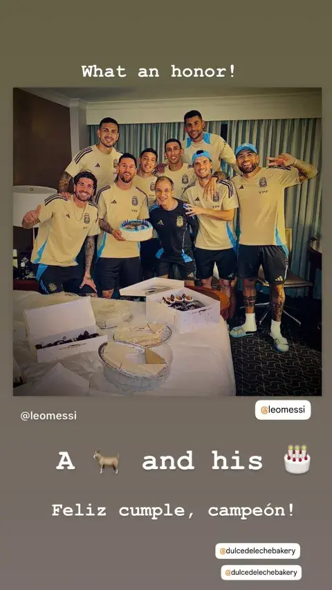 El posteo de los argentinos que le hicieron la torta de cumple a Lio Messi.